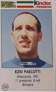 Figurina Ezio Pascutti - Azzurri. La Storia Della Nazionale Italiana n. 339 - Guerin Sportivo