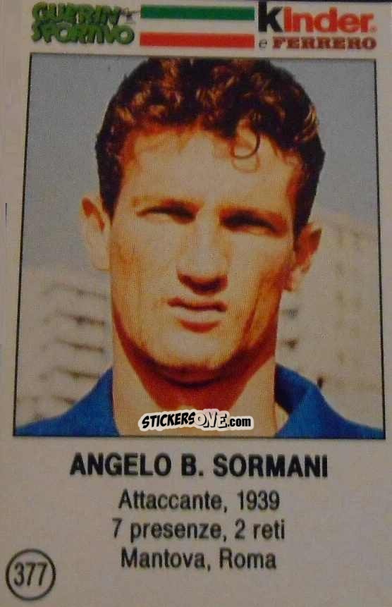Figurina Angelo B. Sormani - Azzurri. La Storia Della Nazionale Italiana n. 377 - Guerin Sportivo
