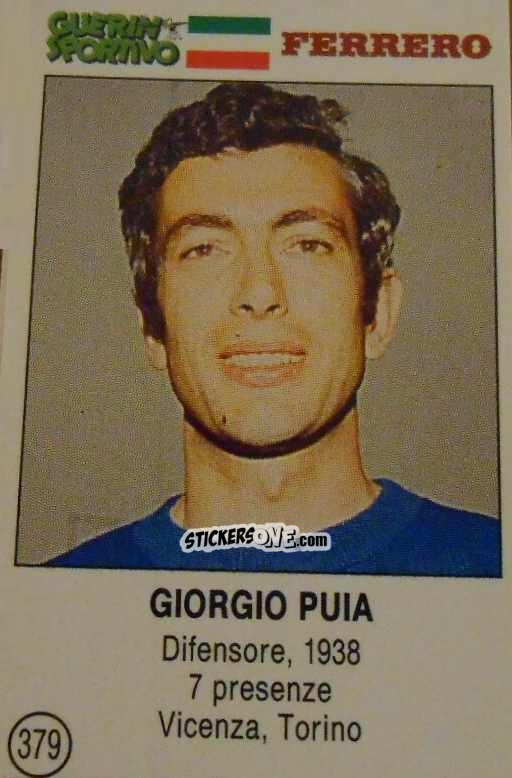 Cromo Giorgio Puia - Azzurri. La Storia Della Nazionale Italiana n. 379 - Guerin Sportivo