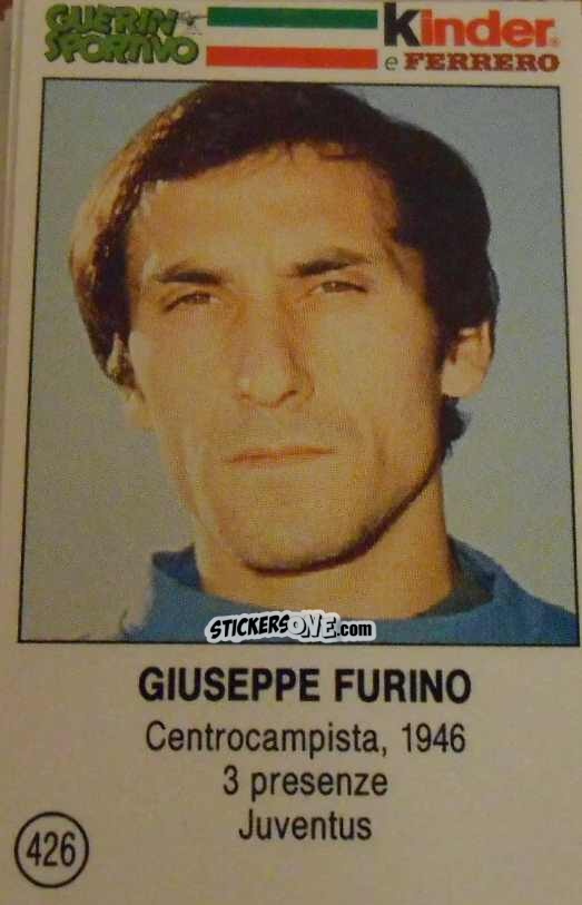 Figurina Giuseppe Furino - Azzurri. La Storia Della Nazionale Italiana n. 426 - Guerin Sportivo