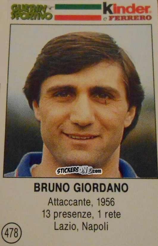 Sticker Bruno Giordano - Azzurri. La Storia Della Nazionale Italiana n. 478 - Guerin Sportivo