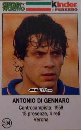 Cromo Antonio Di Gennaro - Azzurri. La Storia Della Nazionale Italiana n. 504 - Guerin Sportivo