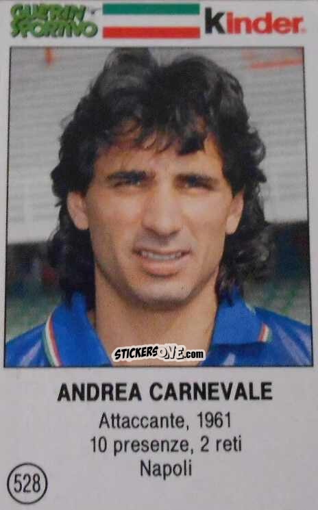 Figurina Andrea Carnevale - Azzurri. La Storia Della Nazionale Italiana n. 528 - Guerin Sportivo
