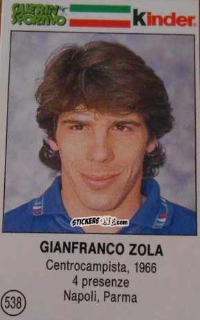 Figurina Gianfranco Zola - Azzurri. La Storia Della Nazionale Italiana n. 538 - Guerin Sportivo