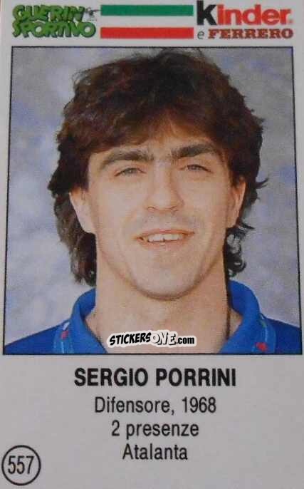 Cromo Sergio Porrini - Azzurri. La Storia Della Nazionale Italiana n. 557 - Guerin Sportivo