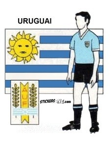 Figurina Uruguai - Campeonato De Futebol Mundial 1990 n. 3 - Panini