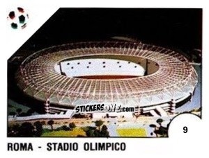 Figurina Roma Stadio Olimpico - Campeonato De Futebol Mundial 1990 n. 9 - Panini