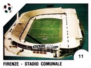 Figurina Firenze - Stadio Comunale - Campeonato De Futebol Mundial 1990 n. 11 - Panini