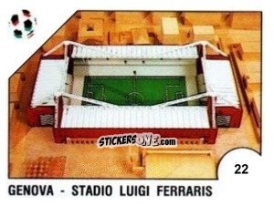 Figurina Genova - Stadio Luigi Ferraris - Campeonato De Futebol Mundial 1990 n. 22 - Panini