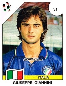 Figurina Giuseppe Giannini - Campeonato De Futebol Mundial 1990 n. 51 - Panini