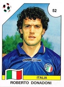Figurina Roberto Donadoni - Campeonato De Futebol Mundial 1990 n. 52 - Panini