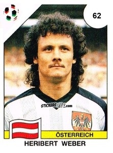 Figurina Heribert Weber - Campeonato De Futebol Mundial 1990 n. 62 - Panini