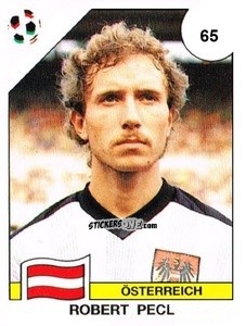 Figurina Robert Pecl - Campeonato De Futebol Mundial 1990 n. 65 - Panini