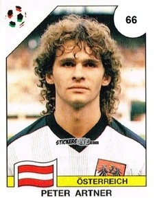Figurina Peter Artner - Campeonato De Futebol Mundial 1990 n. 66 - Panini