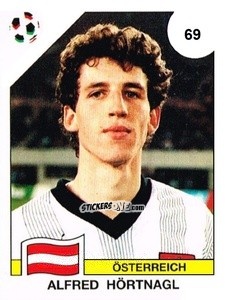 Figurina Alfred Hörtnagl - Campeonato De Futebol Mundial 1990 n. 69 - Panini