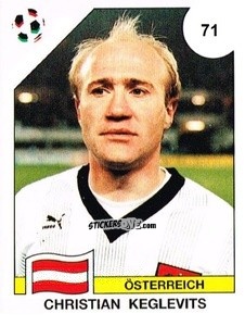 Figurina Christian Keglevits - Campeonato De Futebol Mundial 1990 n. 71 - Panini