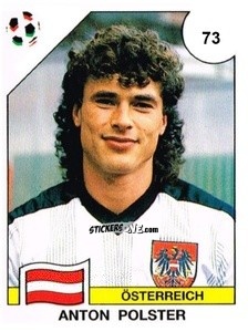 Figurina Anton Polster - Campeonato De Futebol Mundial 1990 n. 73 - Panini