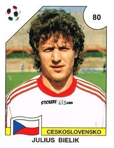Cromo Julius Bielik - Campeonato De Futebol Mundial 1990 n. 80 - Panini
