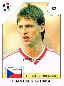 Cromo Frantisek Straka - Campeonato De Futebol Mundial 1990 n. 82 - Panini