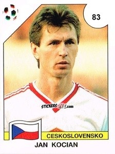 Figurina Jan Kocian - Campeonato De Futebol Mundial 1990 n. 83 - Panini