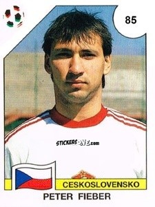 Cromo Peter Fieber - Campeonato De Futebol Mundial 1990 n. 85 - Panini