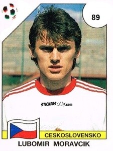 Figurina Lubomir Moravcik - Campeonato De Futebol Mundial 1990 n. 89 - Panini
