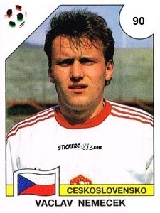 Cromo Vaclav Nemecek - Campeonato De Futebol Mundial 1990 n. 90 - Panini
