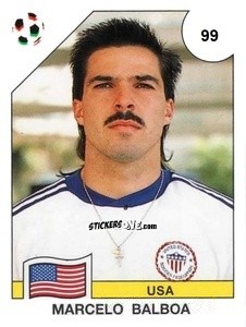 Figurina Marcelo Balboa - Campeonato De Futebol Mundial 1990 n. 99 - Panini
