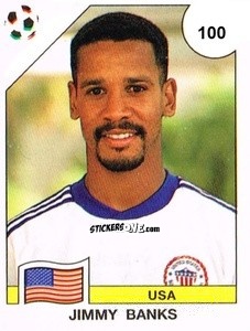 Sticker Jimmy Banks - Campeonato De Futebol Mundial 1990 n. 100 - Panini