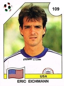 Cromo Eric Eichmann - Campeonato De Futebol Mundial 1990 n. 109 - Panini