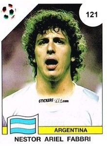 Cromo Nestor Ariel Fabbri - Campeonato De Futebol Mundial 1990 n. 121 - Panini