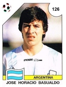 Sticker Jose Horacio Basualdo - Campeonato De Futebol Mundial 1990 n. 126 - Panini