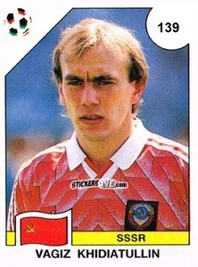 Cromo Vagiz Khidiatullin - Campeonato De Futebol Mundial 1990 n. 139 - Panini