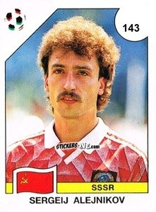 Cromo Sergeij Alejnikov - Campeonato De Futebol Mundial 1990 n. 143 - Panini