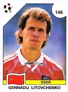 Cromo Gennadij Litovchenko - Campeonato De Futebol Mundial 1990 n. 146 - Panini