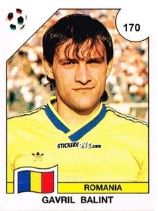 Sticker Gavril Balint - Campeonato De Futebol Mundial 1990 n. 170 - Panini