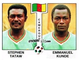 Figurina Stephen Tataw / Emmanuel Kunde - Campeonato De Futebol Mundial 1990 n. 174 - Panini