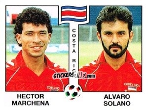 Figurina Hector Marchena / Alvaro Solano - Campeonato De Futebol Mundial 1990 n. 187 - Panini