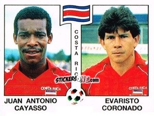 Figurina Juan Antonio Cayasso / Evaristo Coronado - Campeonato De Futebol Mundial 1990 n. 189 - Panini
