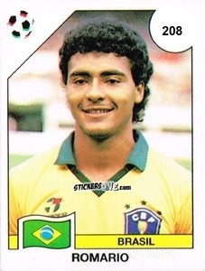 Figurina Romario - Campeonato De Futebol Mundial 1990 n. 208 - Panini