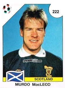 Figurina Murdo MacLeod - Campeonato De Futebol Mundial 1990 n. 222 - Panini