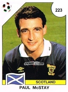 Figurina Paul McStay - Campeonato De Futebol Mundial 1990 n. 223 - Panini