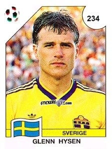 Cromo Glenn Hysen - Campeonato De Futebol Mundial 1990 n. 234 - Panini