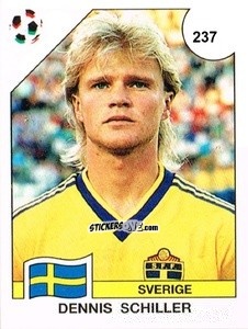 Cromo Dennis Schiller - Campeonato De Futebol Mundial 1990 n. 237 - Panini