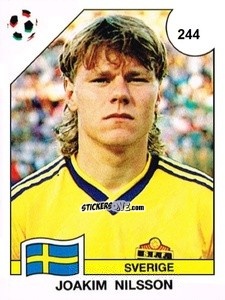 Cromo Joakim Nilsson - Campeonato De Futebol Mundial 1990 n. 244 - Panini