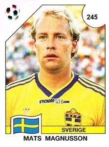 Sticker Mats Magnusson - Campeonato De Futebol Mundial 1990 n. 245 - Panini