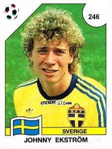 Cromo Johnny Ekström - Campeonato De Futebol Mundial 1990 n. 246 - Panini