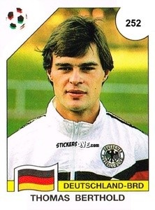 Cromo Thomas Berthold - Campeonato De Futebol Mundial 1990 n. 252 - Panini