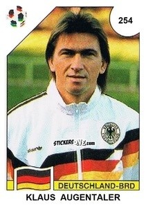 Cromo Klaus Augenthaler - Campeonato De Futebol Mundial 1990 n. 254 - Panini