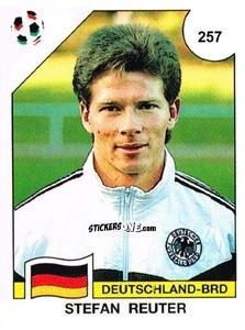 Figurina Stefan Reuter - Campeonato De Futebol Mundial 1990 n. 257 - Panini